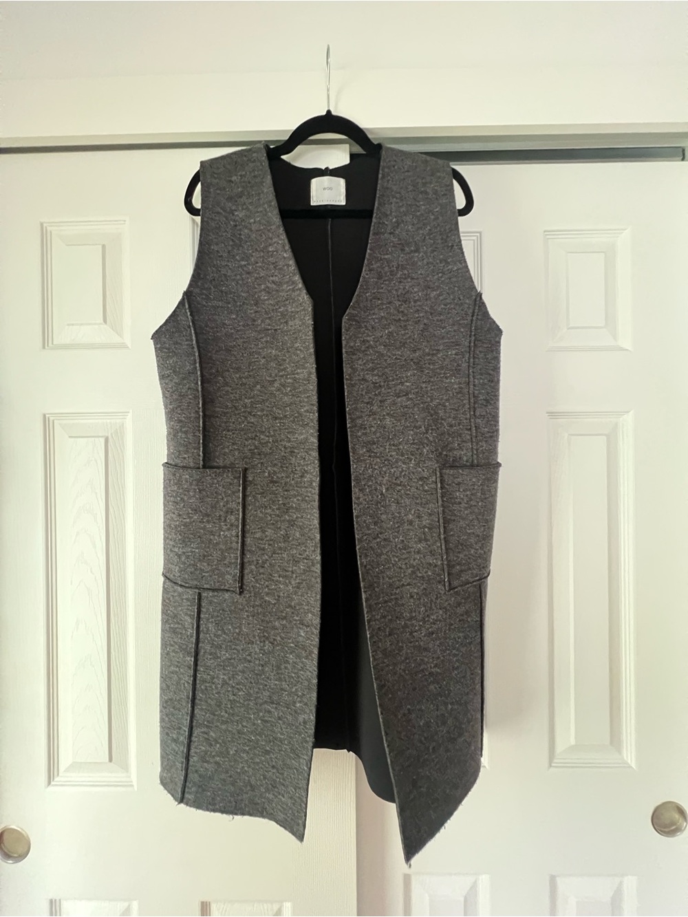 Sleeveless Grey Long Vest Dress